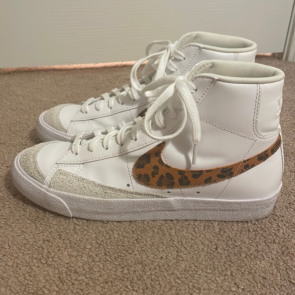 Nike blazers leopard print